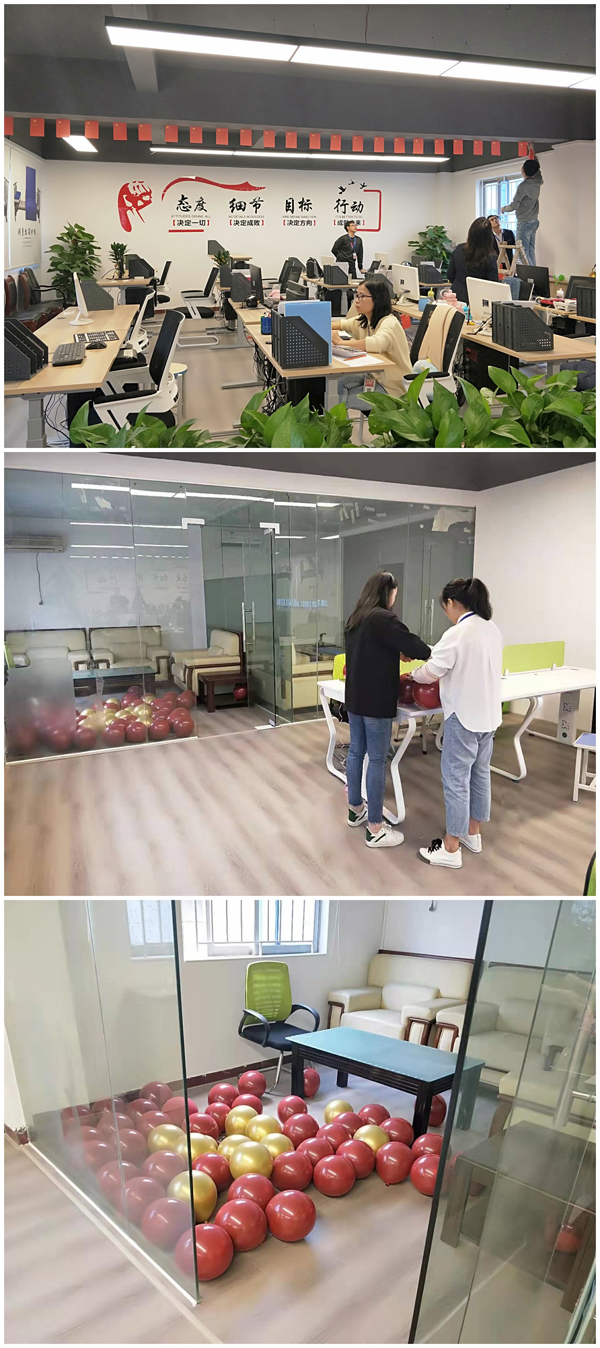 連盈科技員工正在布置