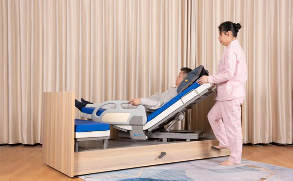 半自動(dòng)護(hù)理床